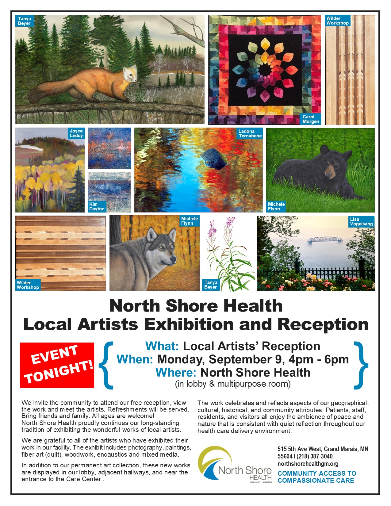 LOCAL ARTISTS RECEPTION TODAY!